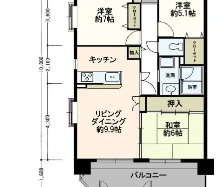ユニーブル山之手　間取図