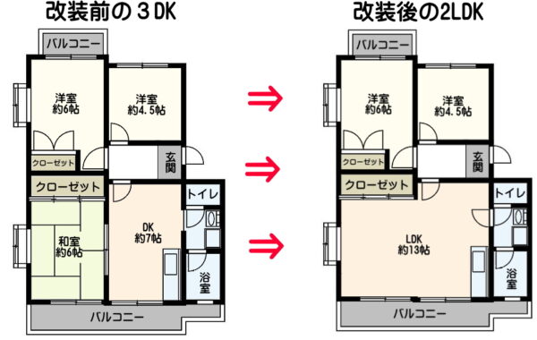 グランデール栄B201改装間取り